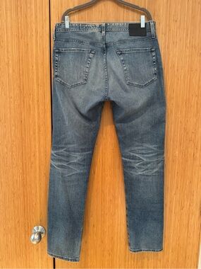 AG Adriano Goldschmied Slim Straight Washed Blue Jeans- 34R